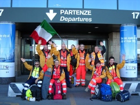 Equipo Italiano de Respuesta al Desastre partiendo hacia Haití
